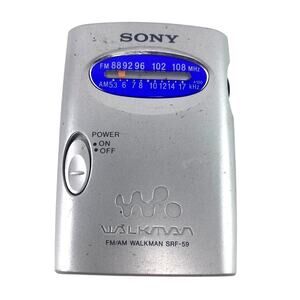 Sony Walkman SRF-59 AM FM Personal Portable Radio with Belt Clip Tested Working